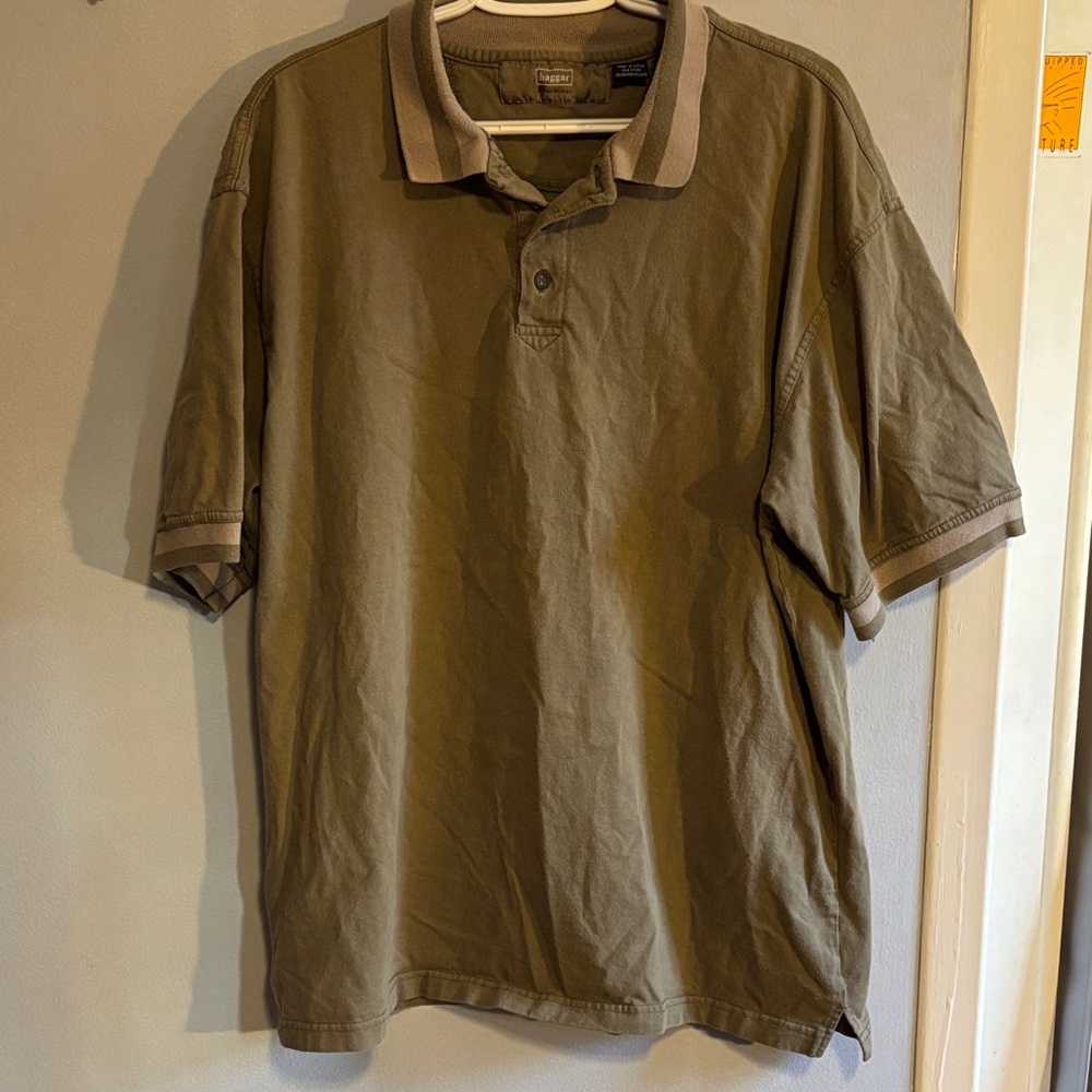 Haggar Men's Khaki Polo Shirt
